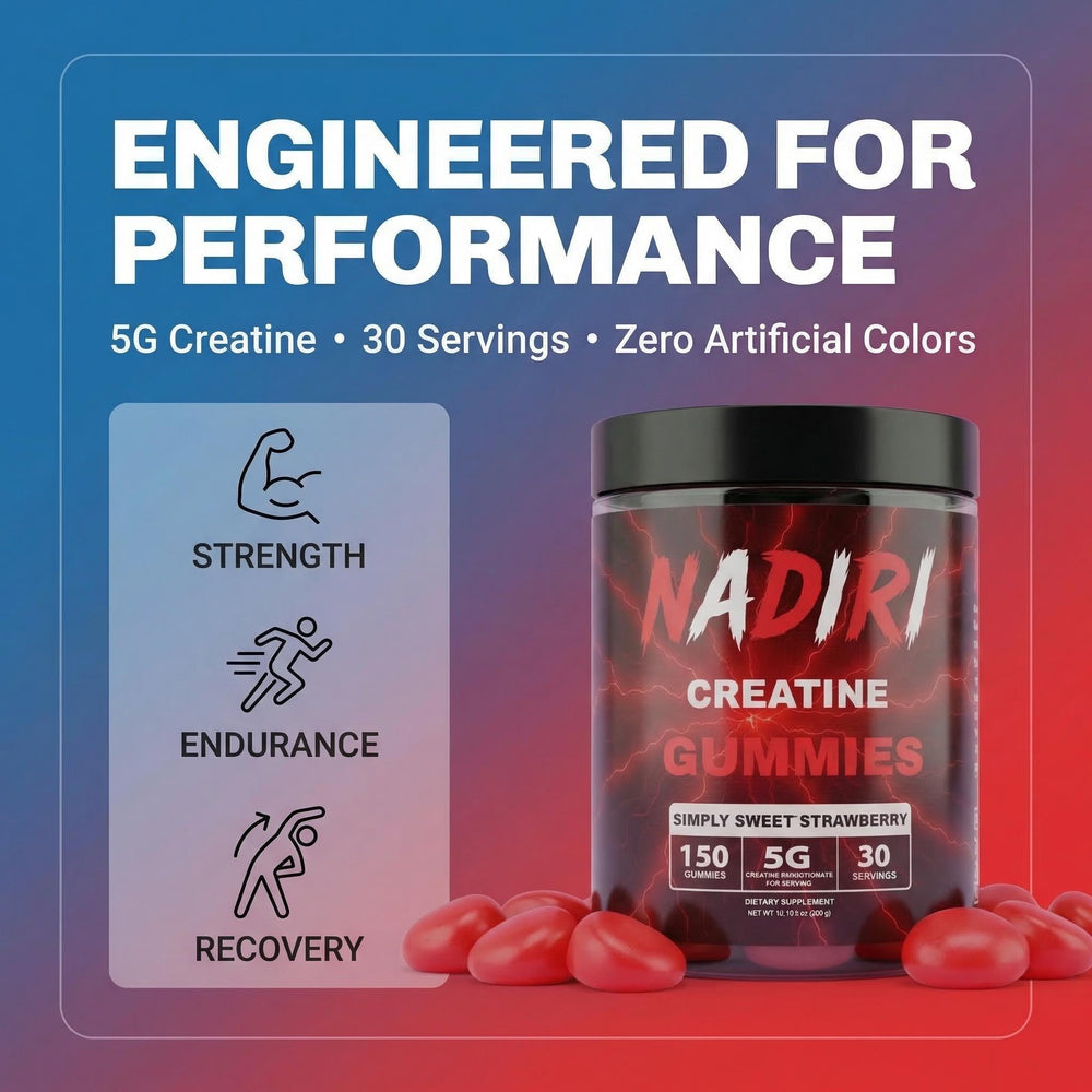 Close-up of the strawberry creatine gummies