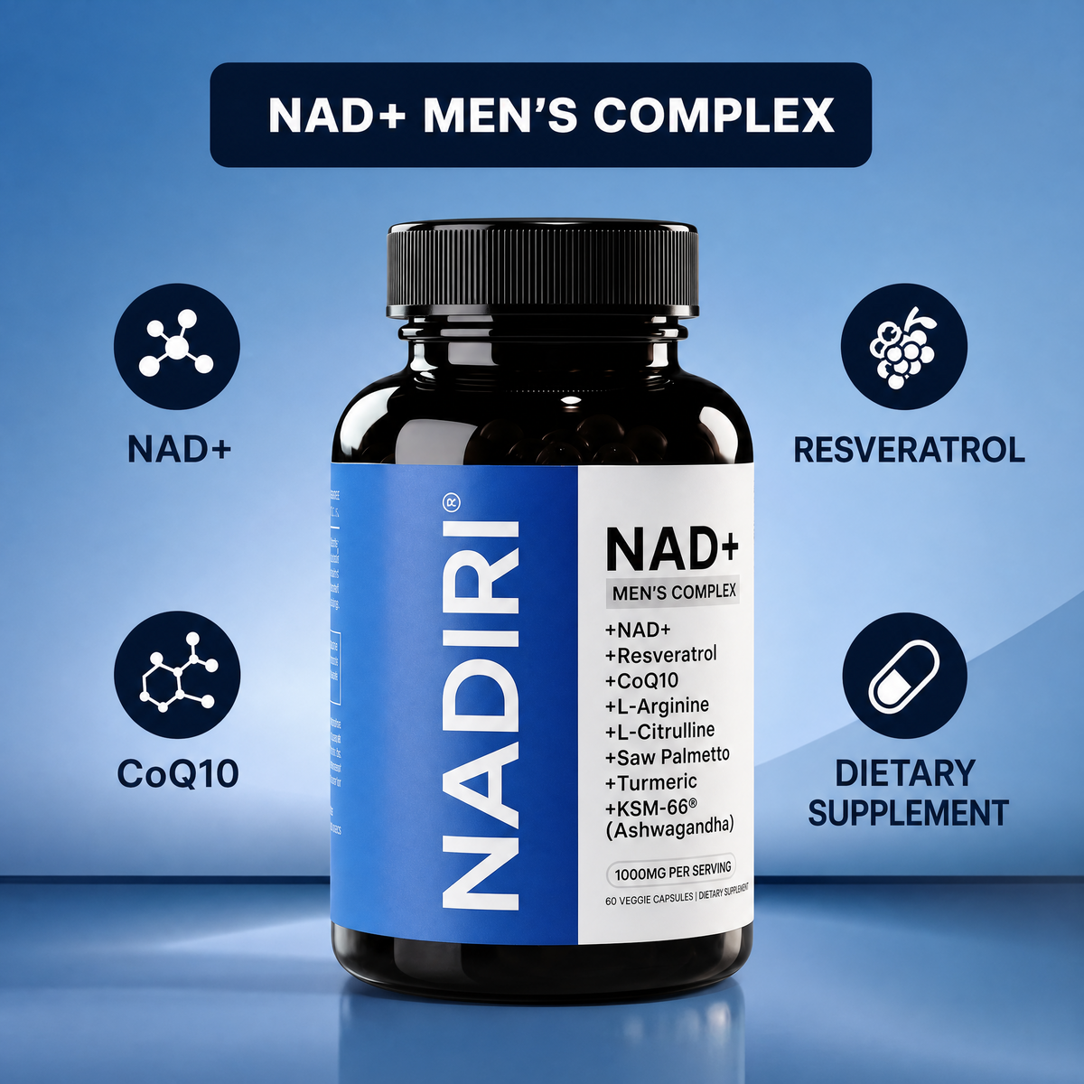 NADIRI NAD+ Complex with 300mg liposomal NAD+ per serving